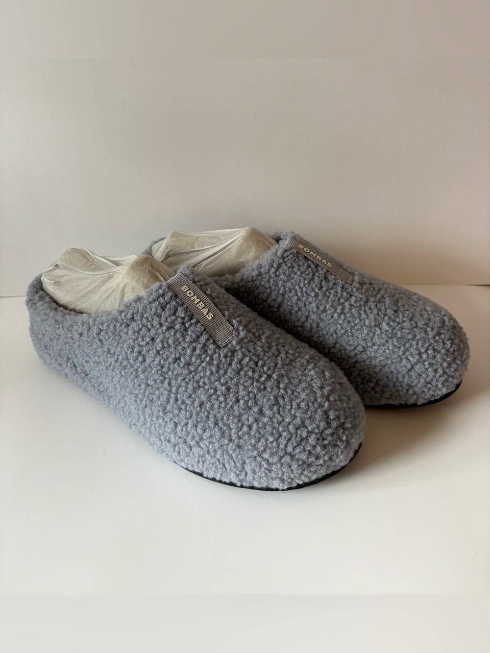 BOMBAS Sunday Slipper Grey Women’s Size 8 New With Bag